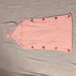 Knitted Baby Blanket / Wrap with Hood